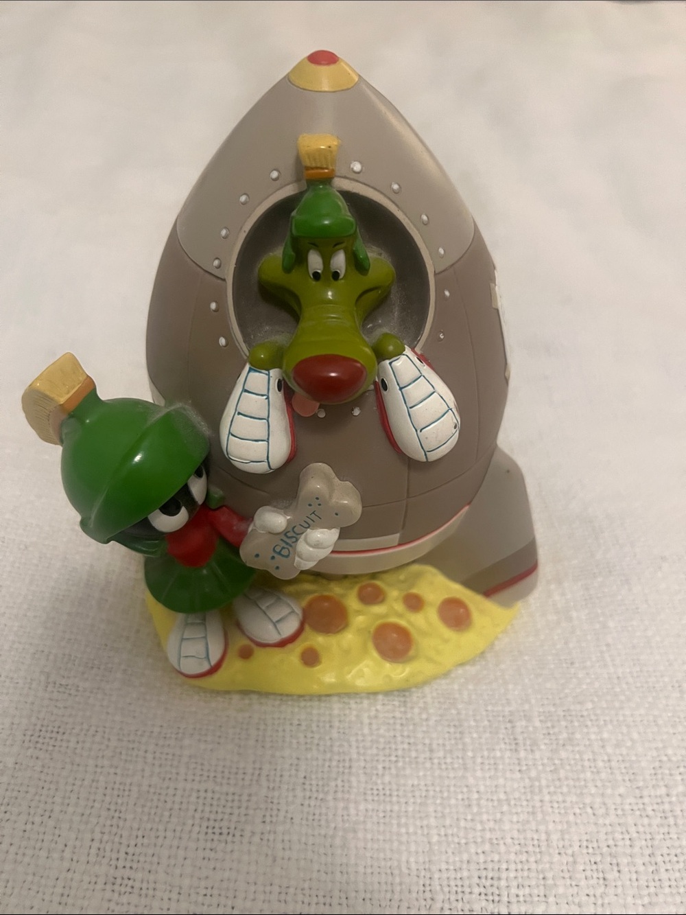Vintage Warner Bros Marvin the Martian & K-9 Coin/Piggy Bank "Earth or Bust"1996